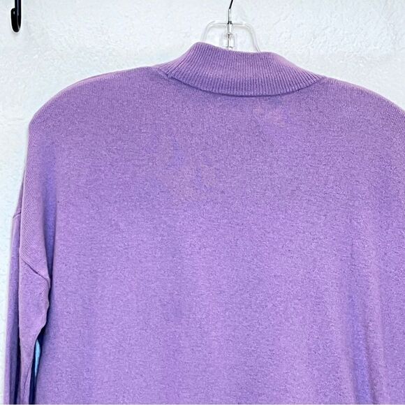 Madewell Ashbury Mockneck Wool/Alpaca Blend Sweater in Vibrant Lilac size Small - Picture 5 of 15